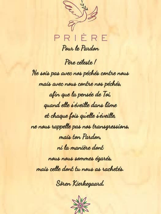 CARTA IN LEGNO PREGHIERA / PERDONO per la vendita all'ingrosso da parte di Hironwoods
