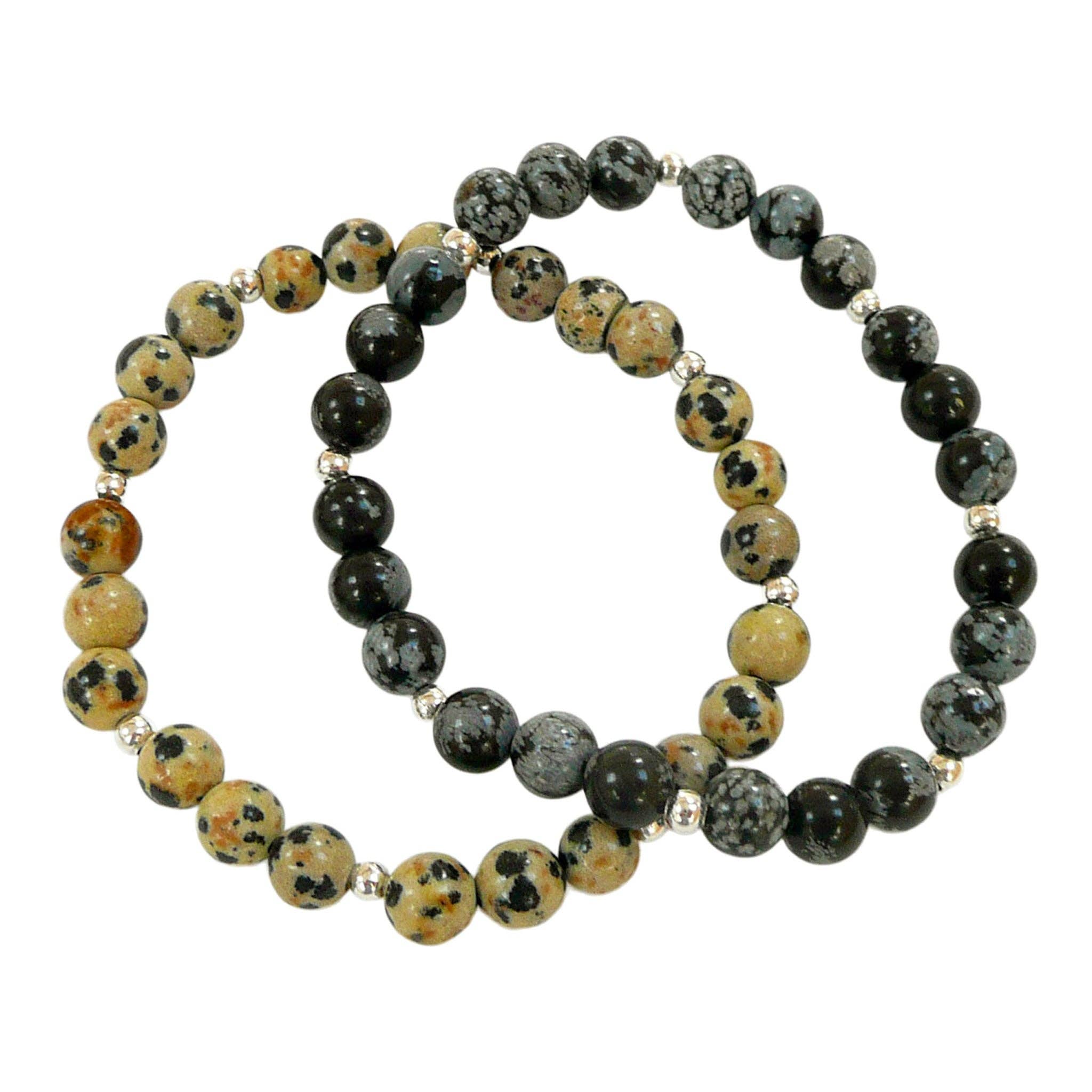 Lotusfeet – wholesale Beaded bracelet – MB216B Dalmatian Jasper1