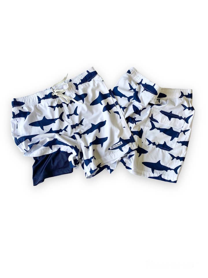 Brief Lined Shark Swim Shorts for wholesale by It's The Beach