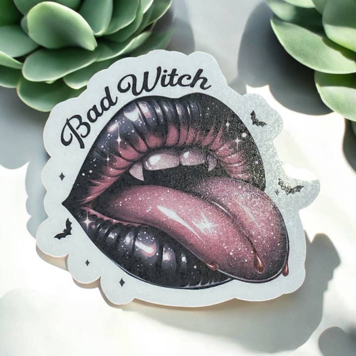 Autocollant en vinyle Bad Witch, pour ordinateur portable, album, journal indésirable, bricolage, bouteille d'eau pour la vente par simply creative
