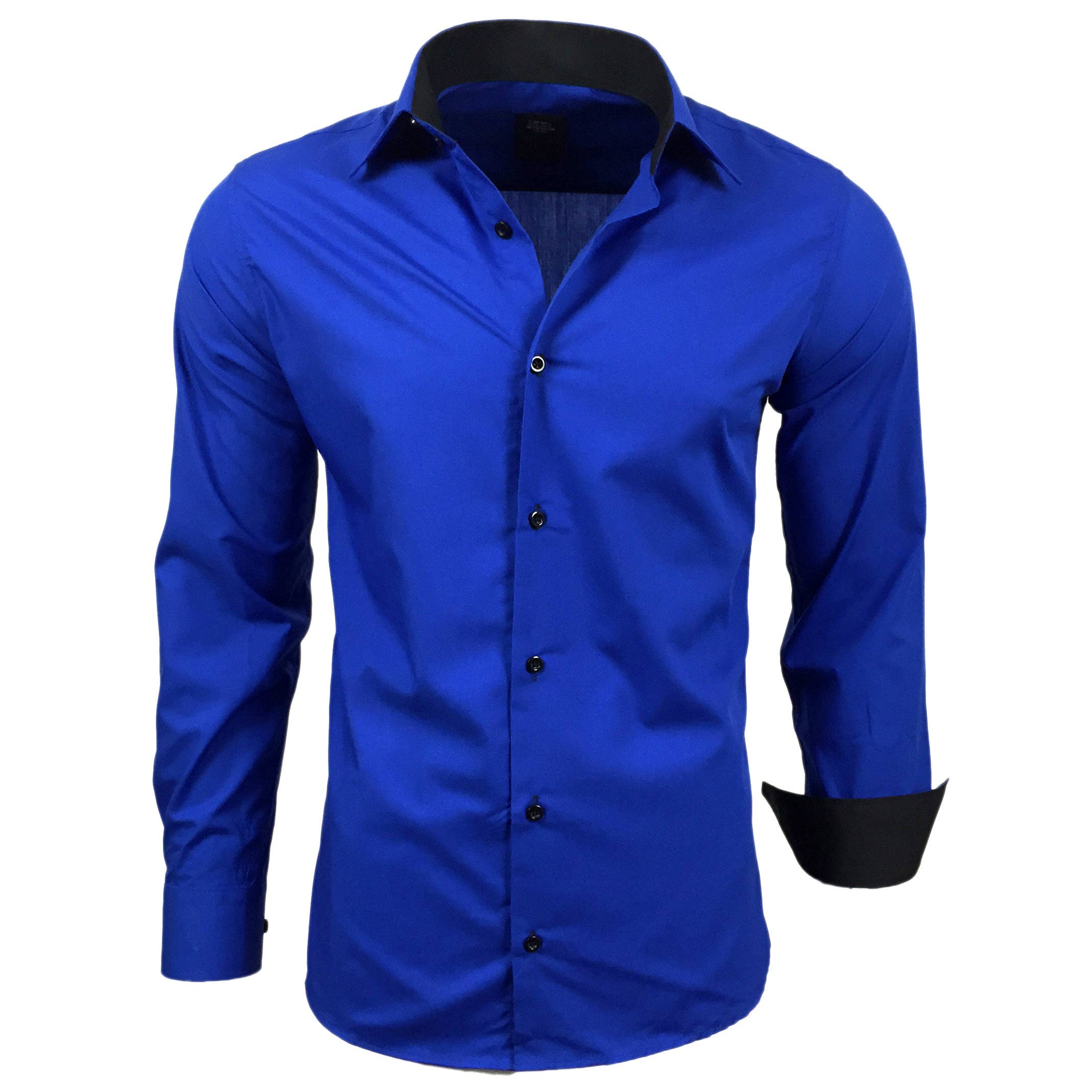 SUBLIMINAL MODE - Wholesale Button Down Shirt - Men's - Plain Two-Tone Basic Shirt6