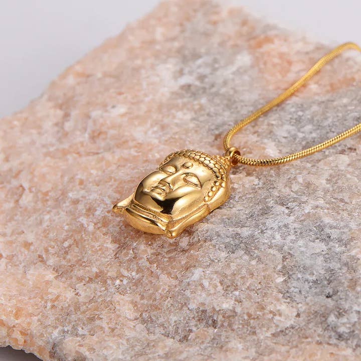 Sweet Cherry Sky - Wholesale Pendant/Charm Necklace - Buddha Pendant Gold Necklace