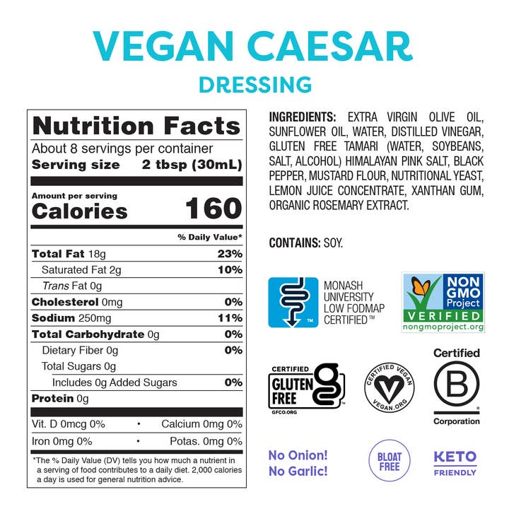 Fody Food Co - Wholesale Salad Dressing - Vegan Caesar Salad Dressing3