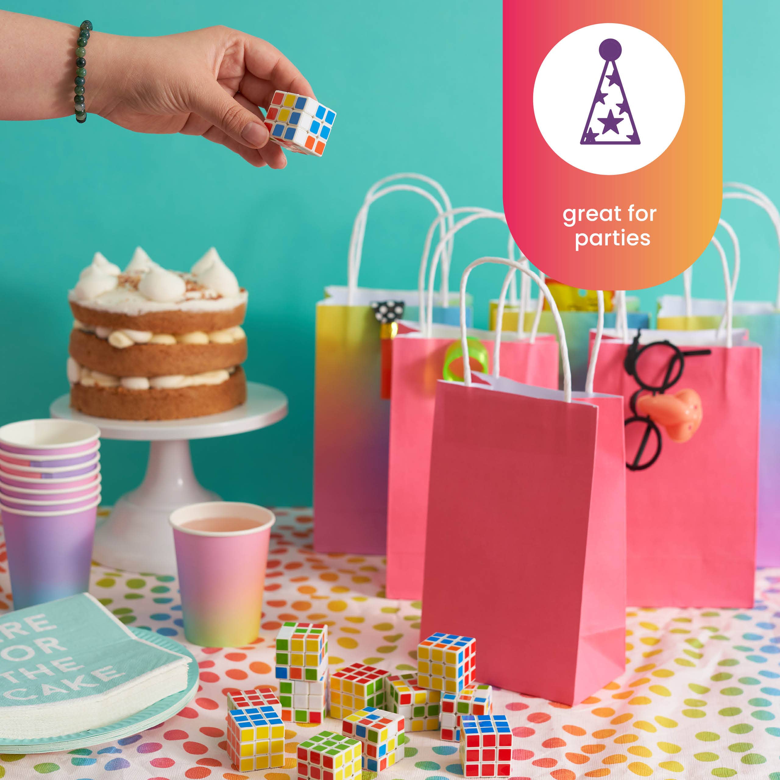 The Twiddlers - Wholesale Fidget Toy - Kids - 12 Mini Puzzle Speed Cube Fidget Toys, 3x3 - 3cm4