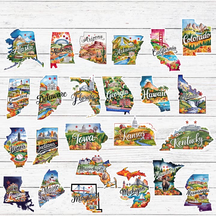 Oily Graphic Creations - Wholesale Sticker - Pick Your State - Sticker/Magnet7