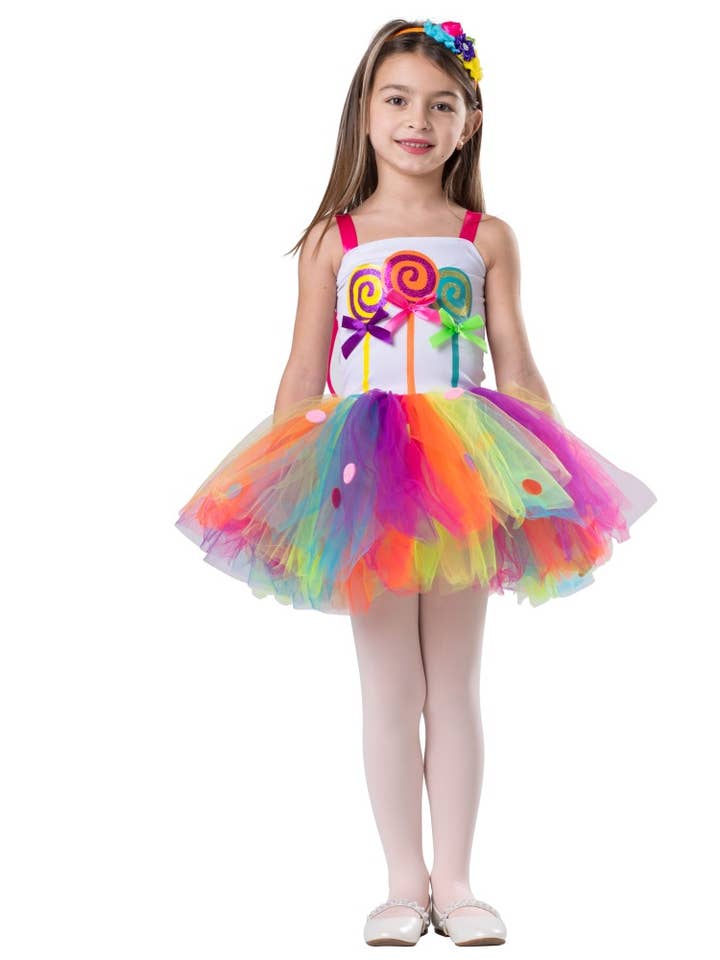Disfraz de tutú y piruleta de Candyland para niños para venta al por mayor de Dress Up America