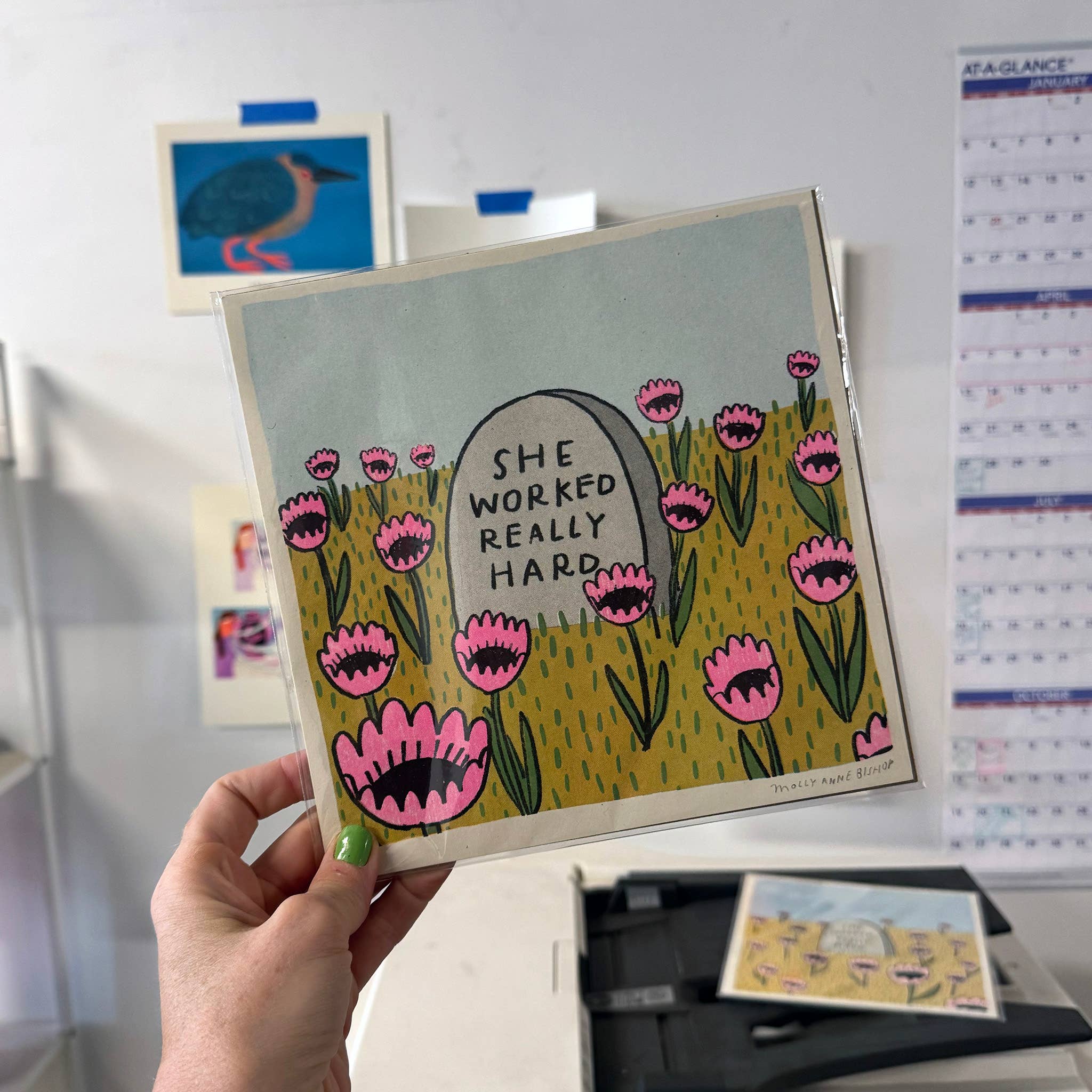 Molly Anne Bishop - Wholesale Art Print - She Worked Really Hard Print2