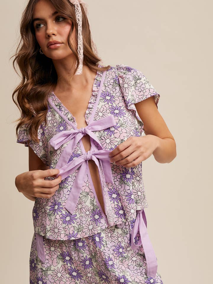 Floral Top and Pant Set for wholesale by Listicle