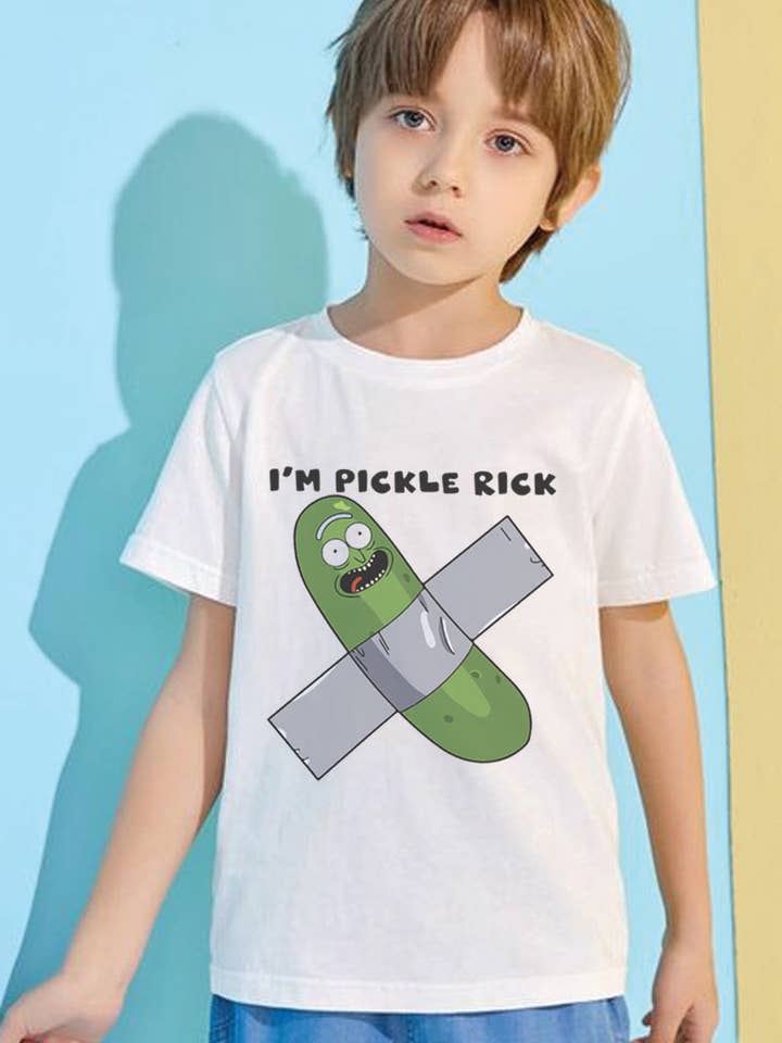 L1124 - Camiseta gráfica I'M'L PICKLE RICK por atacado de KNOCK ON THE STYLE
