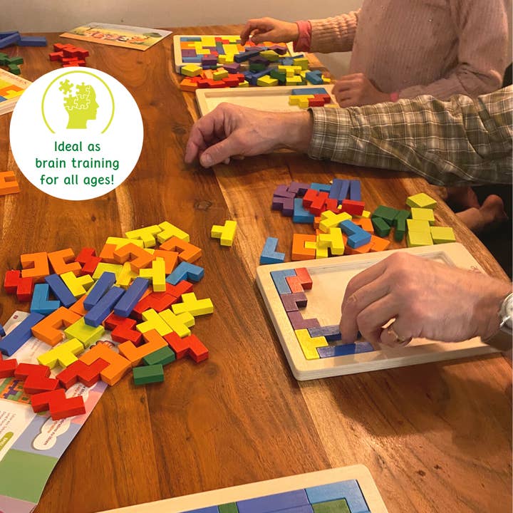 EXTASTICKS - Vendita all'ingrosso Puzzle - Bambini - Puzzle in legno Tetris Montessori, gioco STEM per allenare il cervello5