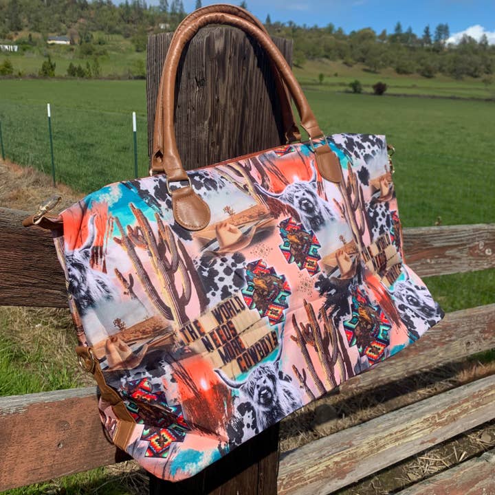 Blush Boutique LLC - Wholesale Weekender Bag - Women's - Cowboy Weekender Bag2
