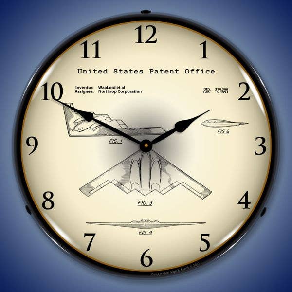 Northrop B-2 Spirit Stealth Bomber 1991 Patent for wholesale by Collectable Sign and Clock LLC.