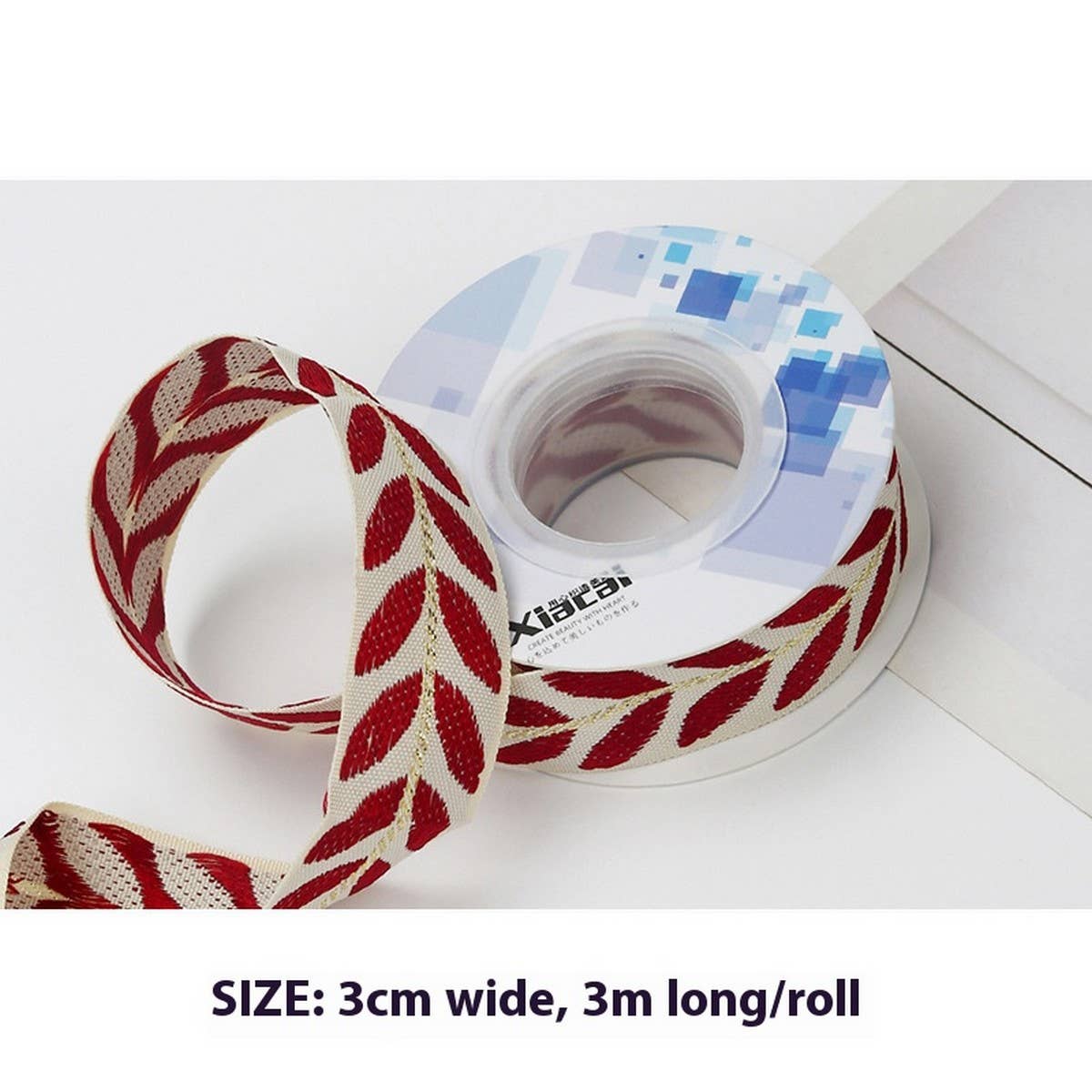 ACCITY - Wholesale Ribbon - Gift Wrapping - LEAF EMBROIDERY RIBBON EDGING RIBBON RIBBON_CWMM57641