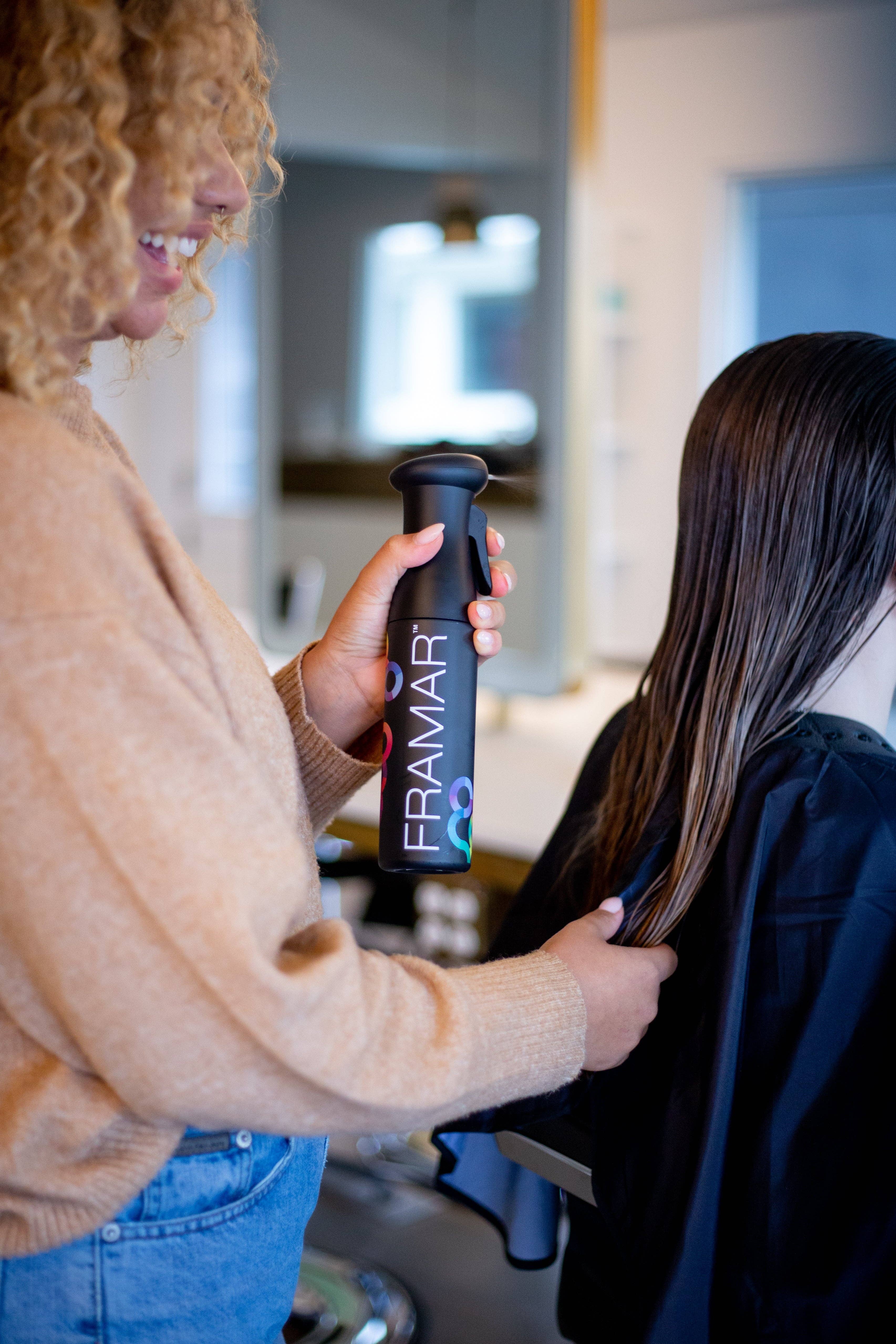 Framar Hair Brushes & Hair Accessories - Wholesale Hair Spray - FRAMAR Continuous Spray Bottle For Hair, Mist Bottle - Black3