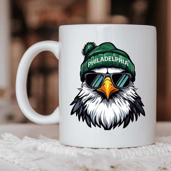 Philly Eagle Cartoon 15oz Mug for wholesale by Into The Desert