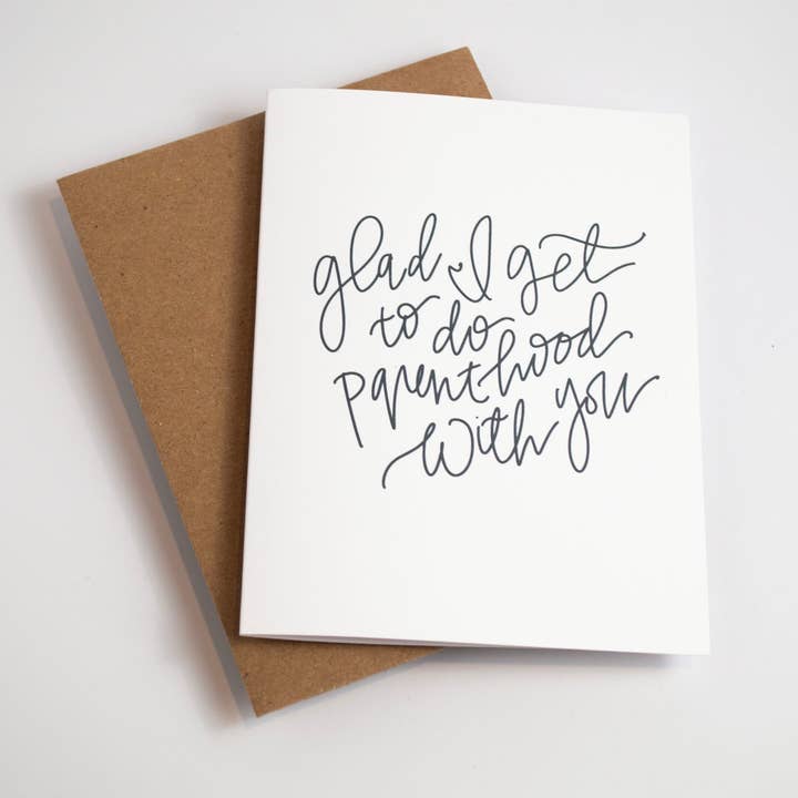Fai la genitorialità con te - Biglietto bianco e nero per la vendita all'ingrosso da parte di The Woven Pen