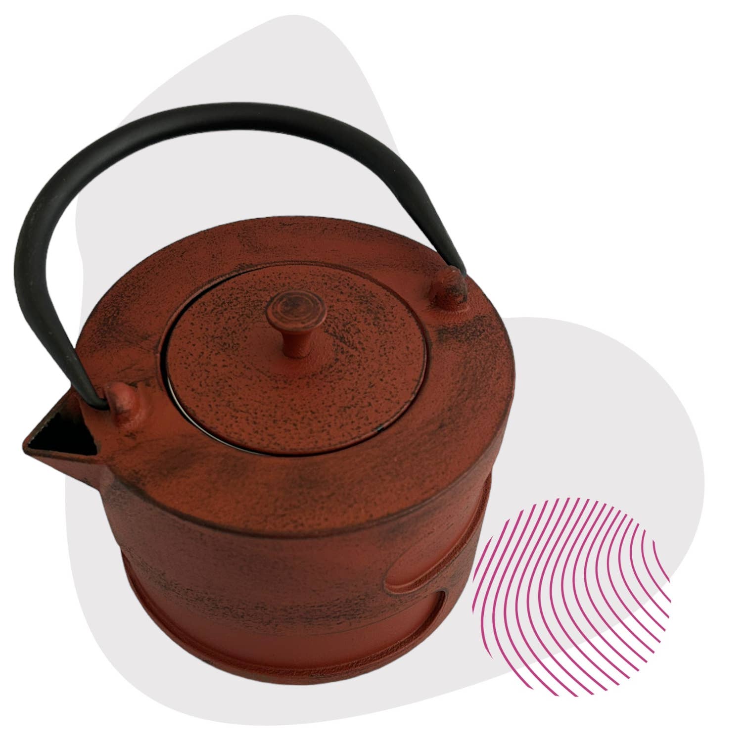 Ja-Unendlich - Wholesale Tea Pot - Daburo cast iron teapot 1.2l red, teapot2