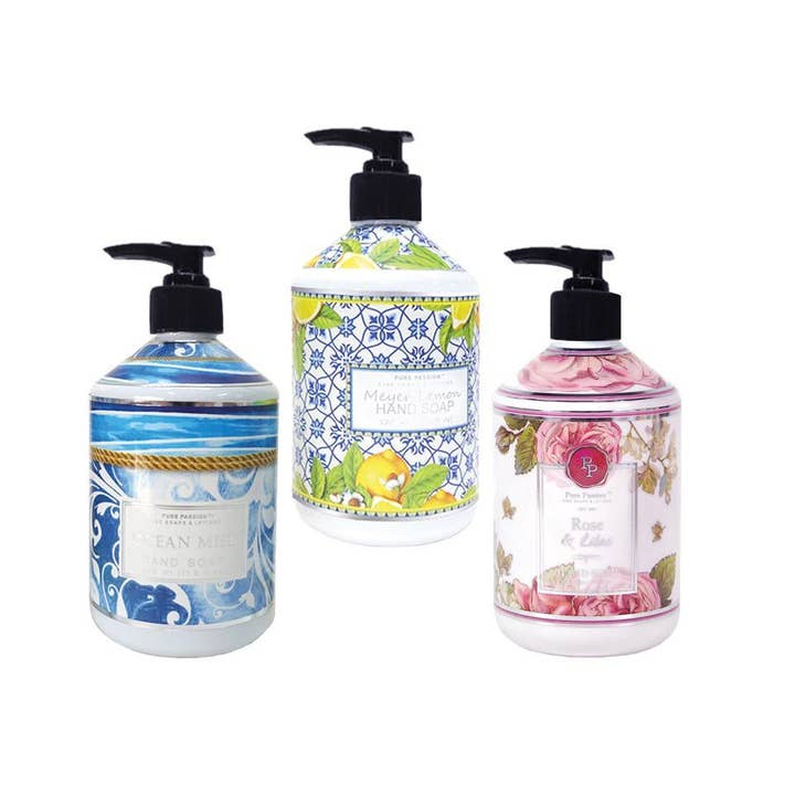 Pure Passion Hand Soap, 3 scents, PET 520Ml/17.5 Fl.Oz for wholesale by Bodico