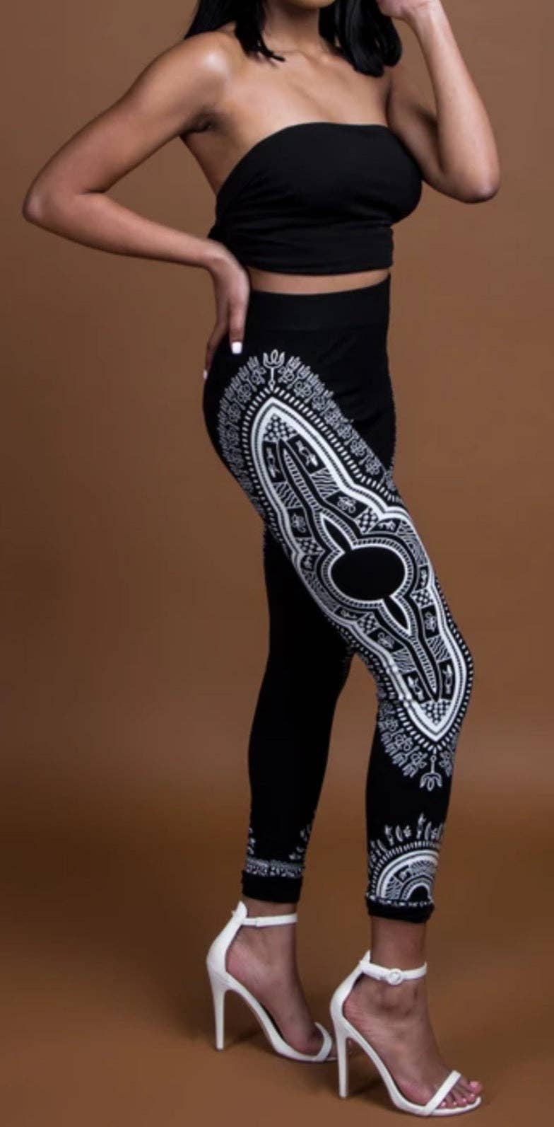 India Batik - Vente Legging tendance – femme - Leggings / Imprimé Dashiki Africain- P25542