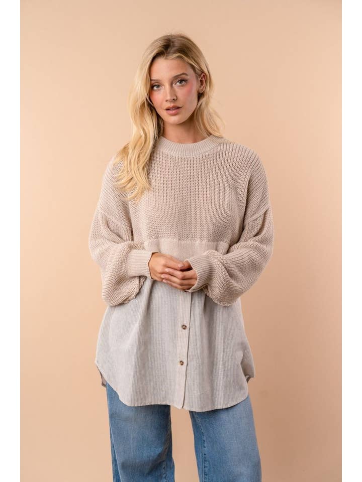 Stone T10522 Long Sleeve Solid Knit Sweater for wholesale on Faire3