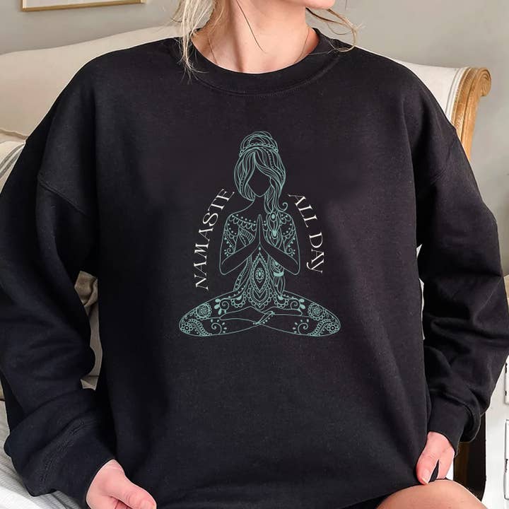 STARCHIS - Wholesale Graphic Sweatshirt - Women's - Graphic sweatshirt - Namaste All day1