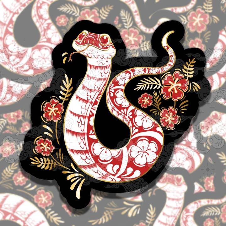 Vinyl-Aufkleber Jahr der Schlange - Dekoration zum chinesischen Neujahr für den Großhandel von Sticky Sadness Designs