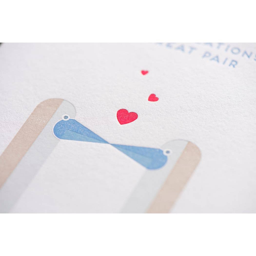 Porchlight Press Letterpress – Großhandel Glückwunschkarte – Paar Boobies Modern Card3