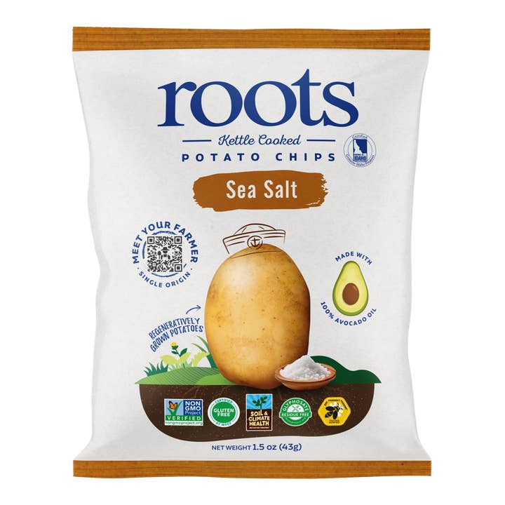 Roots Potato Chips - Wholesale Chips - Sea Salt Snack Box (30-1.5 oz bags)