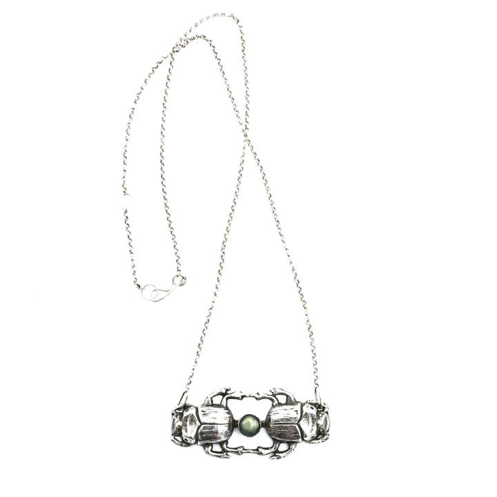 Dual Scarab Necklace for wholesale by Salt & Steel