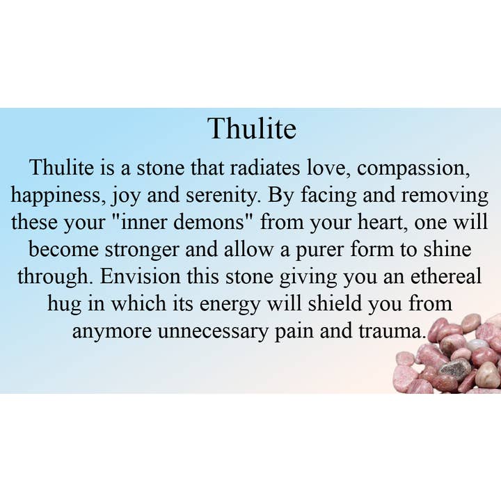 Thulite Information Card for wholesale by The Witch Depot
