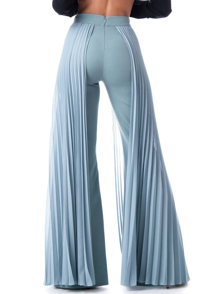 ANTONIA NAE LONDON - Vente Pantalon – femme - Pantalon avec mousseline plissée sur les côtés18