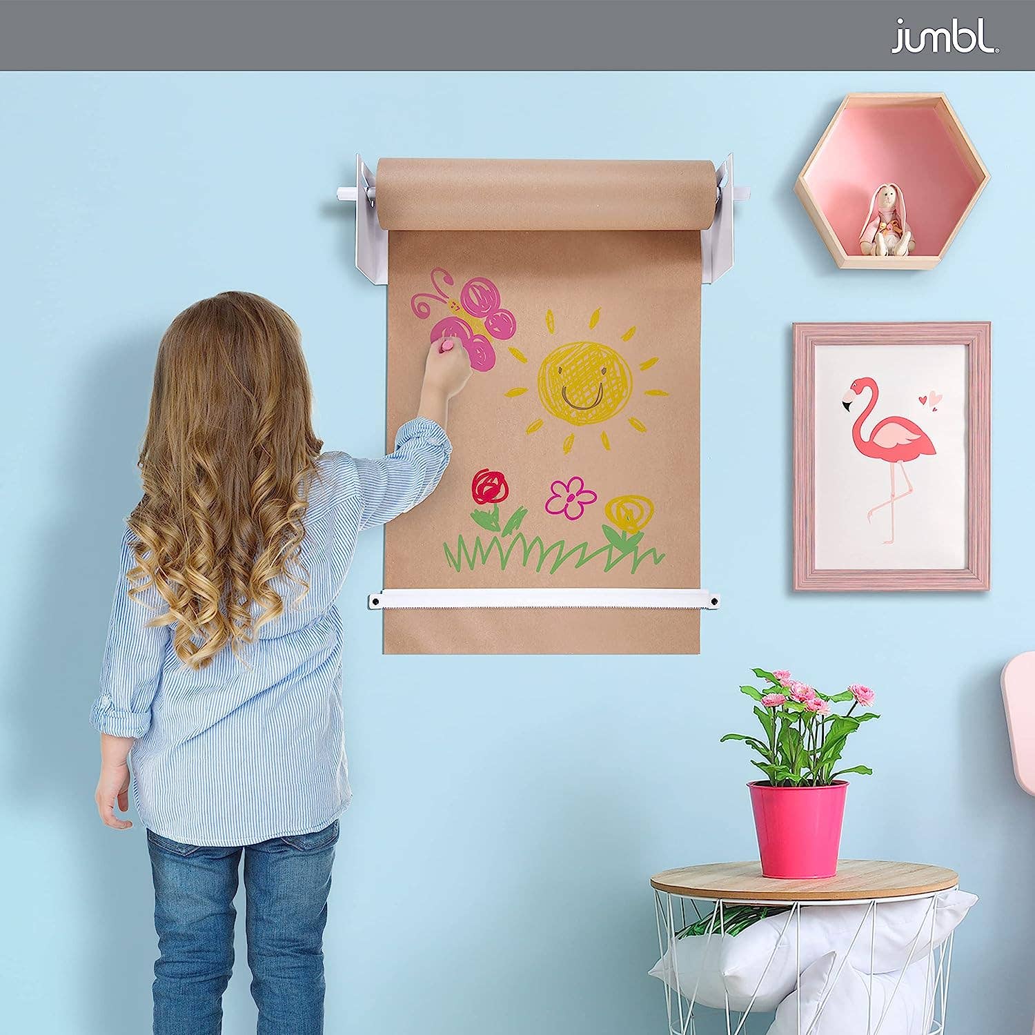 Jumbl – wholesale Paper towels – Wall Mounted Kraft Paper Dispenser with Cutter (White)11