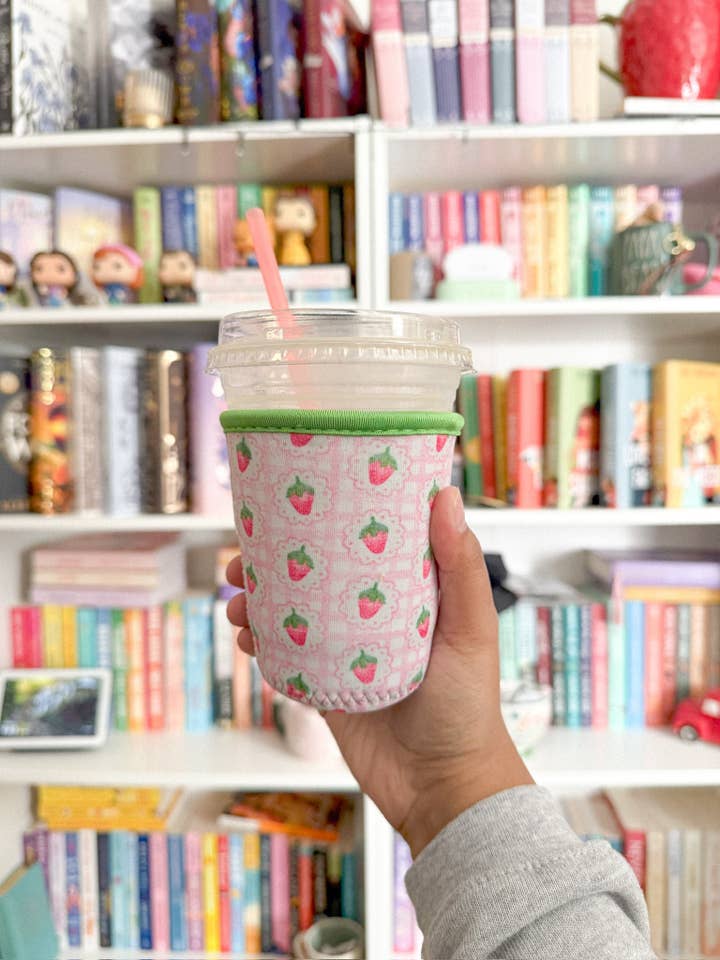 Strawberry Shortcake Coffee Sleeve for wholesale by needlexstitchco