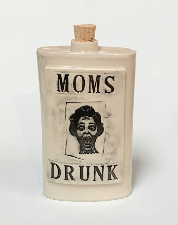 Wrong World Ceramics - Wholesale Flask - Moms Drunk Flask0