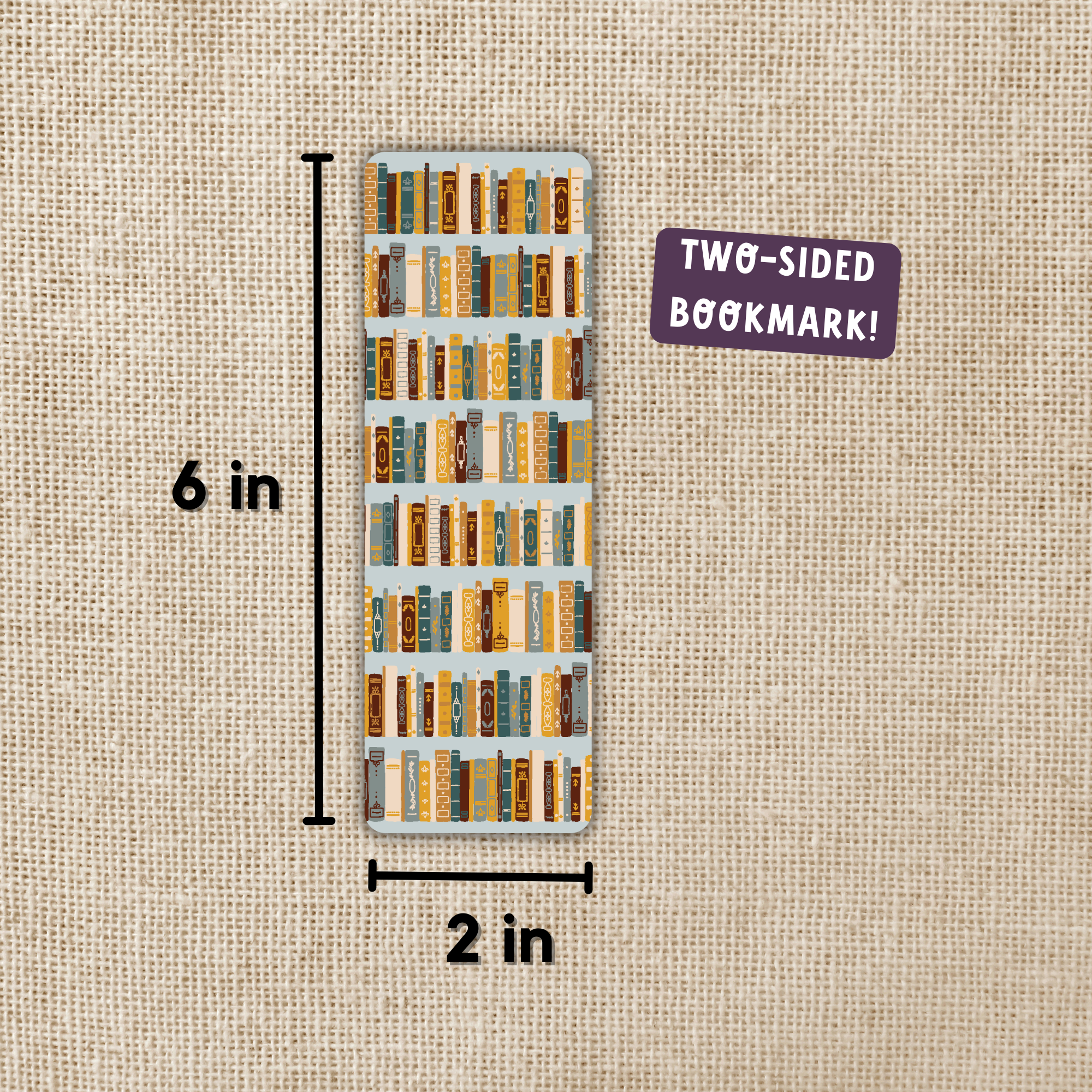 Kingdom of Threads - Wholesale Bookmark - Vintage Bookshelf Bookmark1