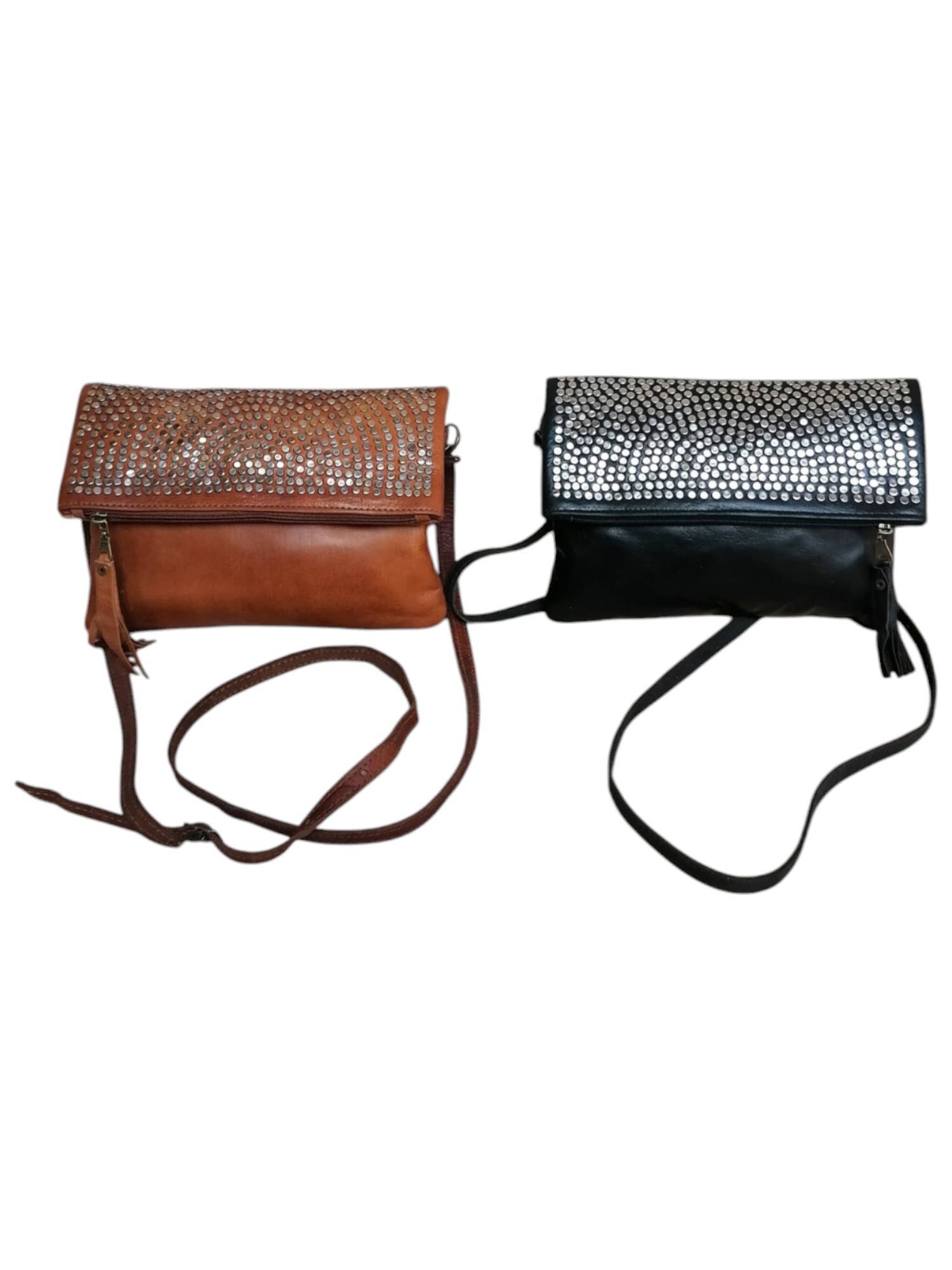 HandHappiness – wholesale Crossbody bag – Women's – Moroccan leather bag, Boho bag, Studded leather shoulder bag2