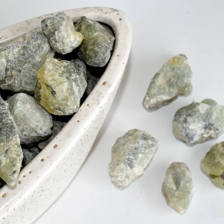 Soothing Crystals - Vente Pierre et cristal de spiritualité - 1 pièce de pierres brutes | Préhnite | Cristaux bruts de guérison1