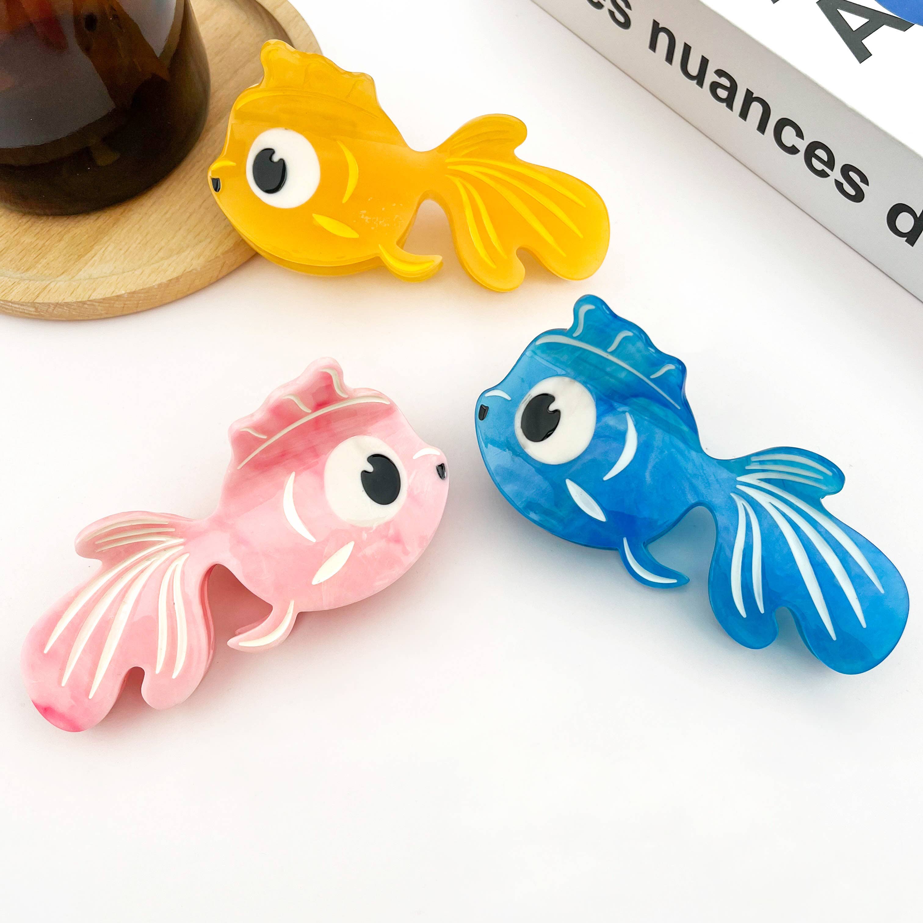 TheDivaSoap - Wholesale Hair Clip - Women's - Big-Eyed Goldfish Hair Clip, Cute Acetate Animal Hair Clip5