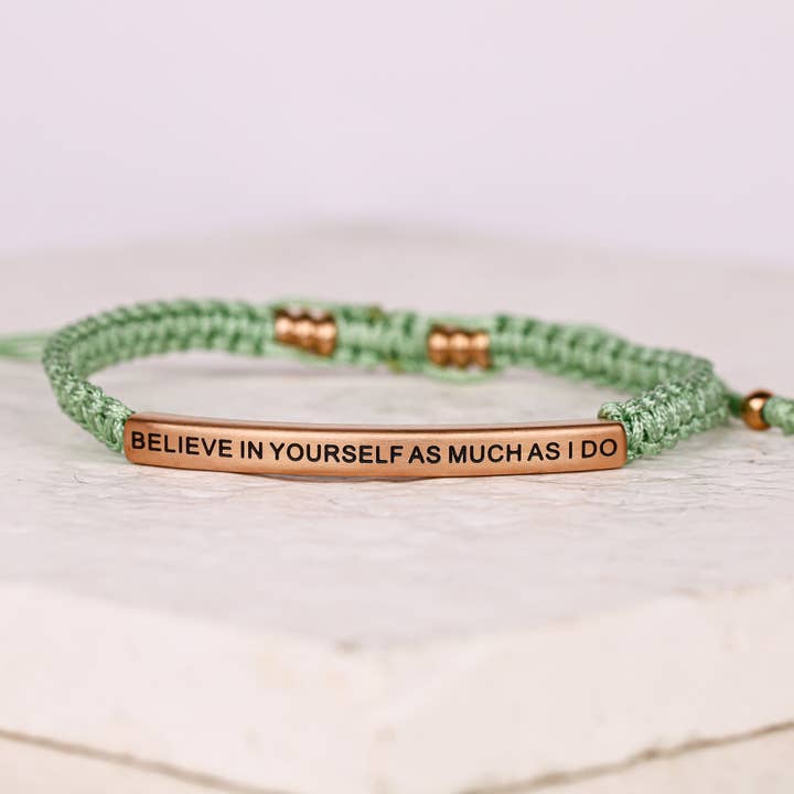 Believe In Yourself As Much As I Do Rope Bracelet for wholesale by The Inspiration Company