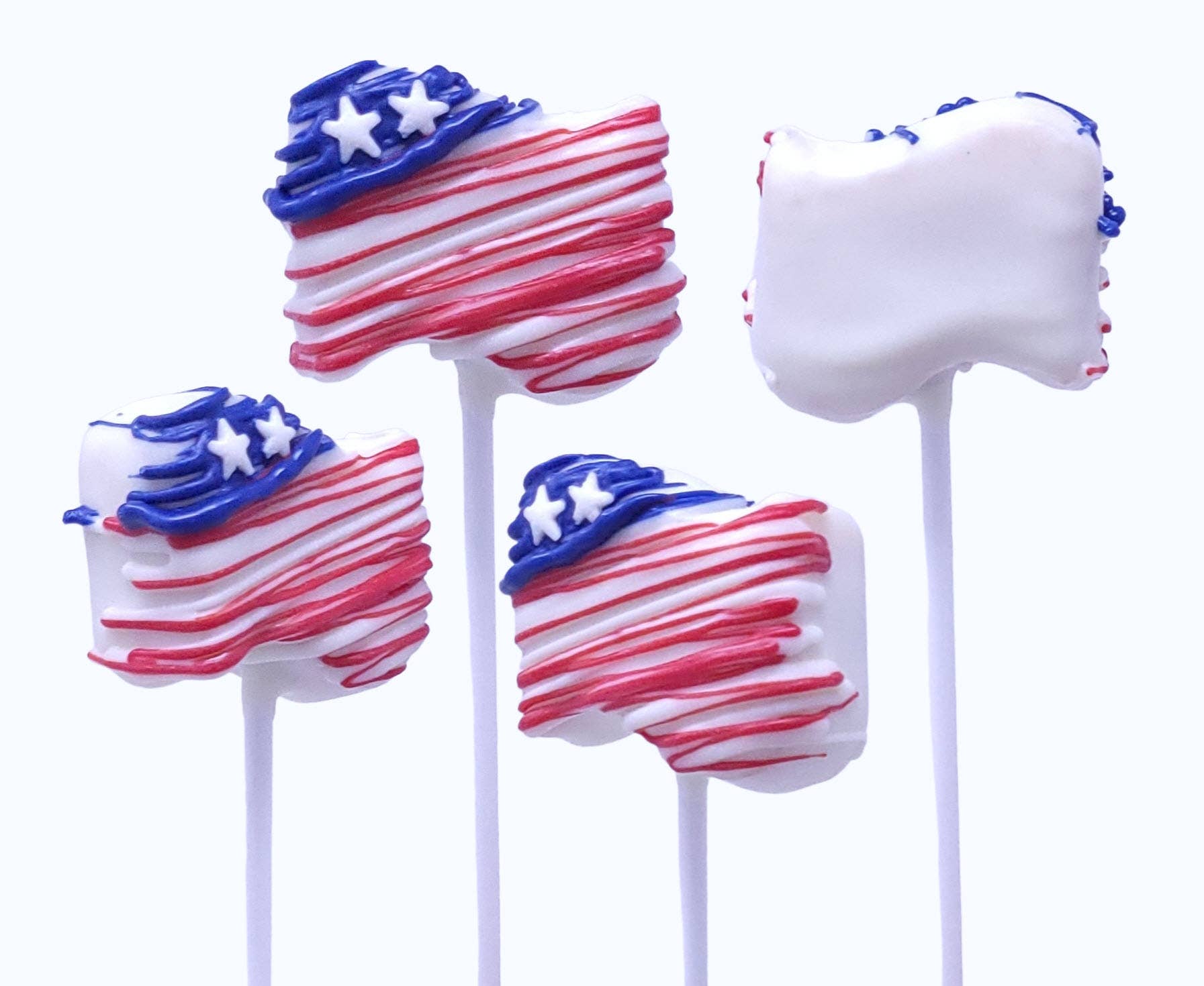 Wild Angel Treats, LLC - Wholesale Cake - Designer Artisanal Cake Pops - Patriotic Flag1