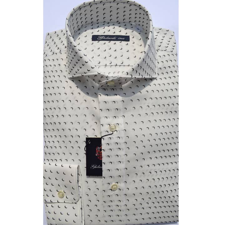 Men's printed shirt in 100% cotton Made in Italy for wholesale by GHILARDI 1940, E. MECCI