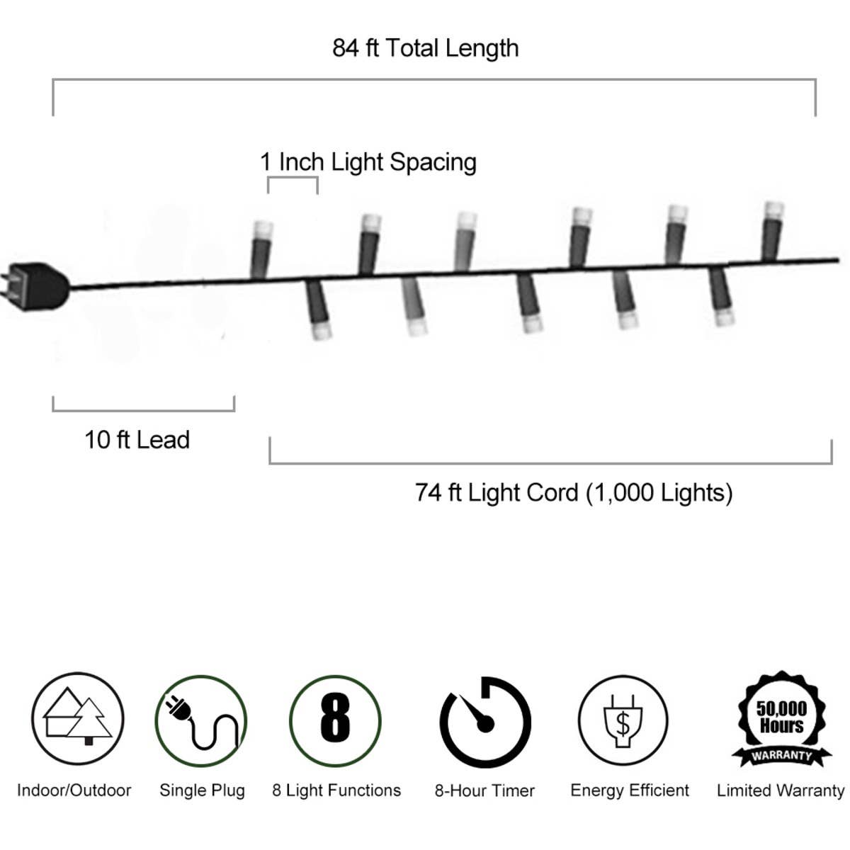 Christmas Place Inc. - Wholesale String Lights - 1000 Warm White Light Set5