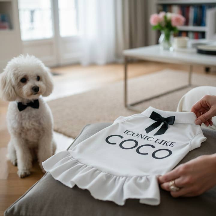 Iconic Like Coco Couture Dog Dress for wholesale by Bark Fifth Avenue