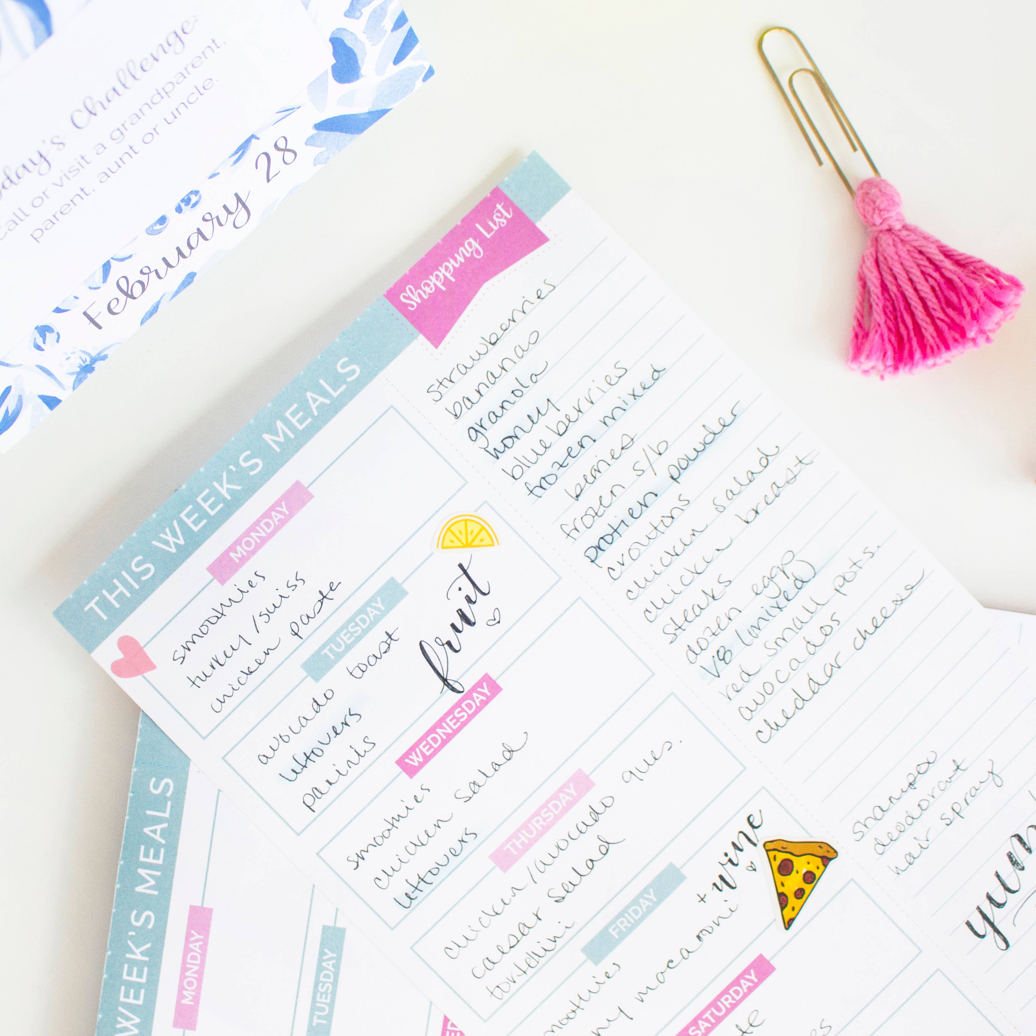 bloom daily planners - Wholesale Notepad - Magnetic Meal Planning Pad 6x9 in5