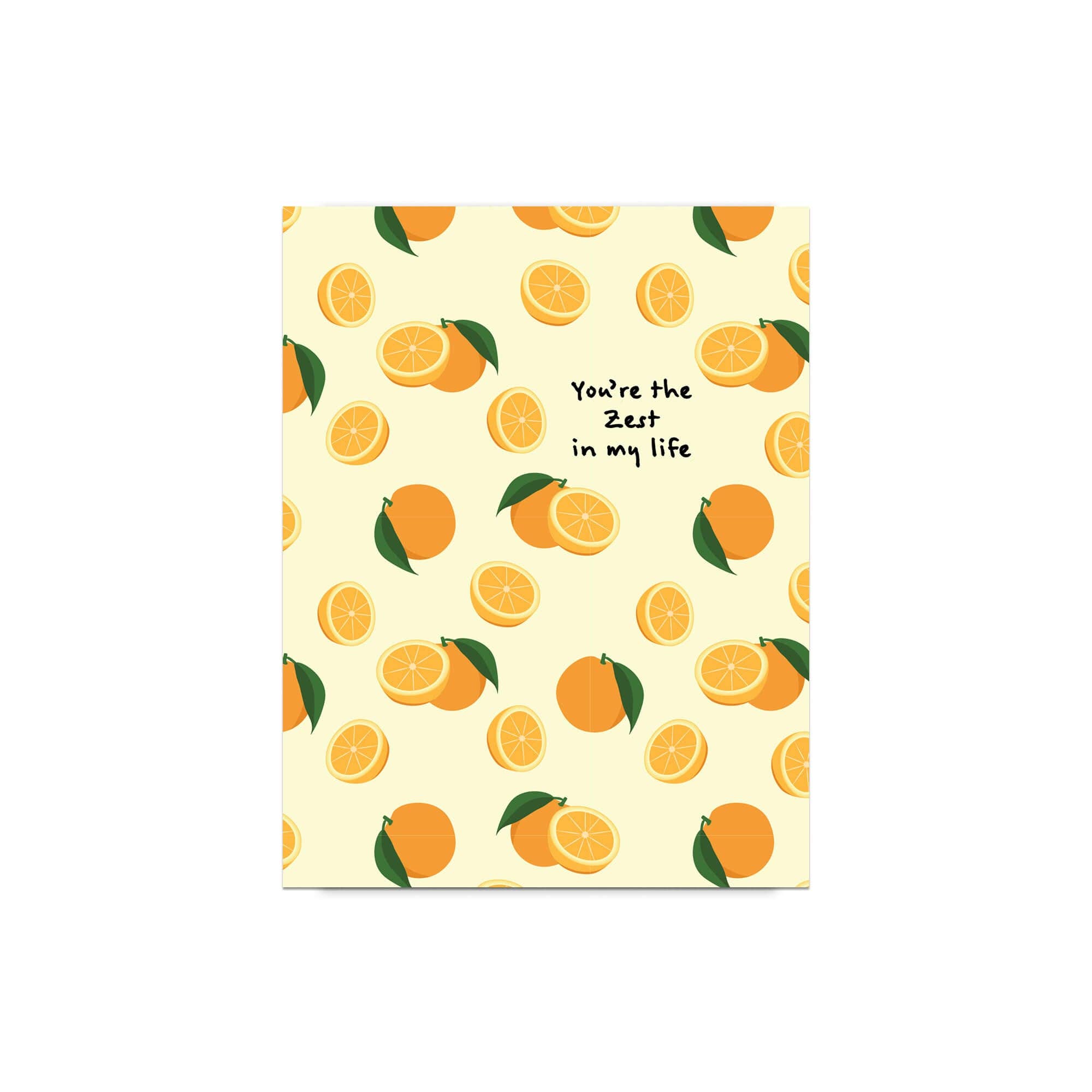 Cute Asian Cards - Wholesale Love Card - You're the Zest Asian Greeting Cards | Cut Fruit Mandarin Orange Food2