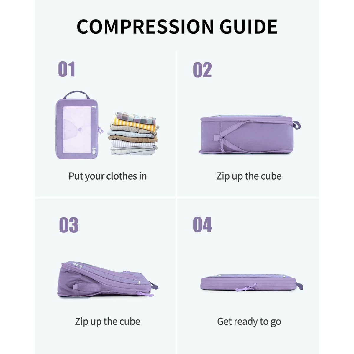 wandf - Wholesale Travel Set - 5 Set Compression Packing Cubes for Suitcases Organiser Bags48