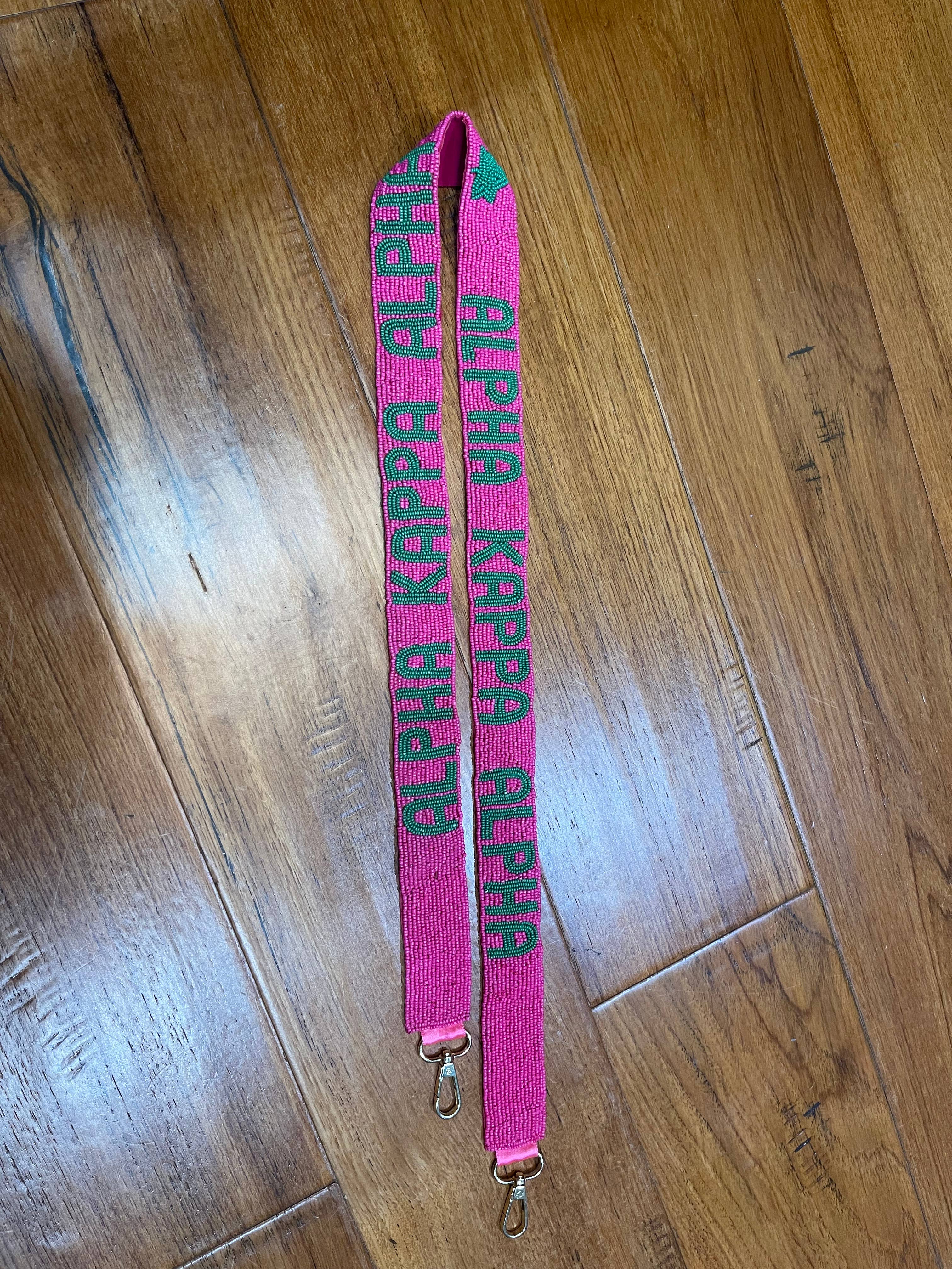 Mon Belle Amie - Wholesale Purse/Bag Accessory - Women's - Pink Alpha Kappa Alpha AKA Sorority Beaded Purse Strap2