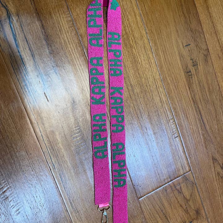 Mon Belle Amie - Wholesale Purse/Bag Accessory - Women's - Pink Alpha Kappa Alpha AKA Sorority Beaded Purse Strap2