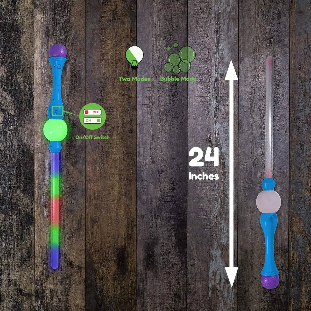 Party Expo, LLC - Wholesale Bubble Wand - Kids - 31.5"  Bubble Sword Blue with 2 Bubble Solution1