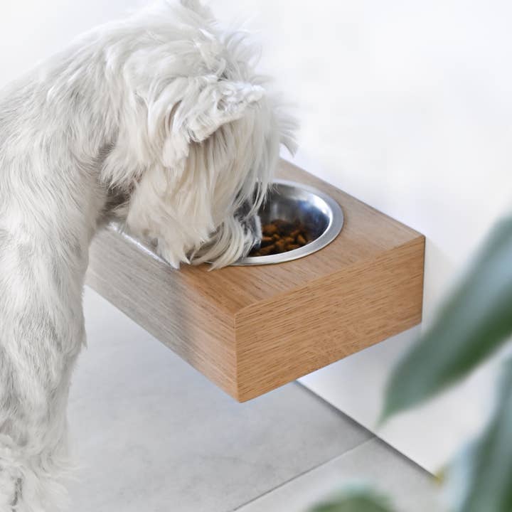 ValiaiDesign – Engroshandel Madskål på stativ til kæledyr – kat/hund – Små hunde og katte træ forhøjet stativ med skåle